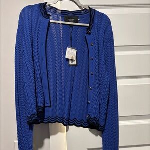 Aleeza Royal Blue Women's Cardigan Sweater
